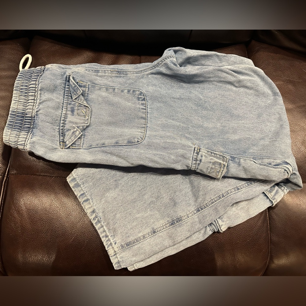 Denim Cargo Pants